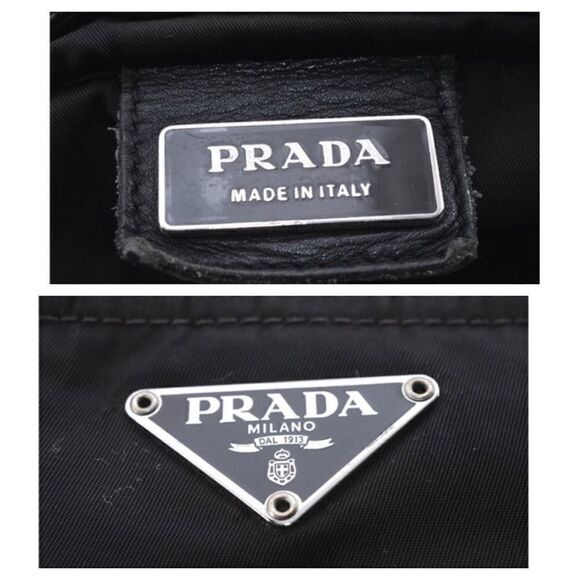 PRADA Nylon Leather Crossbody Shoulder Bag 💼 Black #20 - Picture 5 of 15